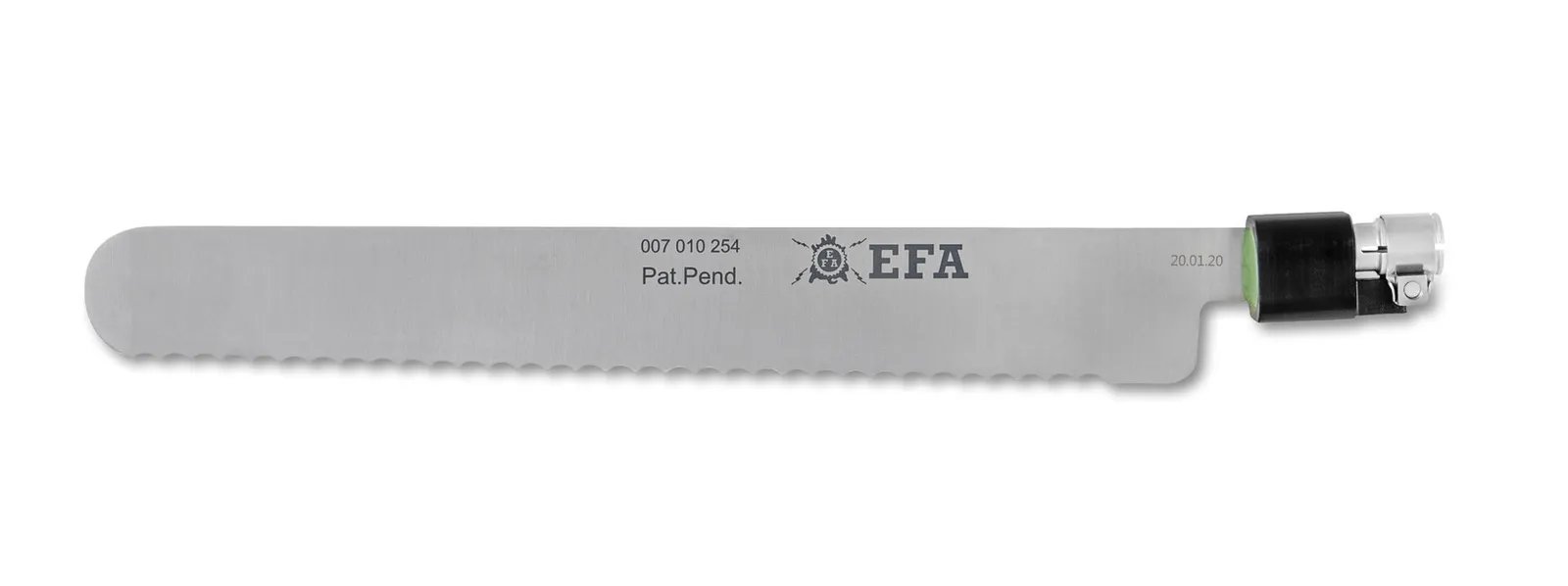 Cuțit drept EFA, 220 mm, cu tăiș zimțat