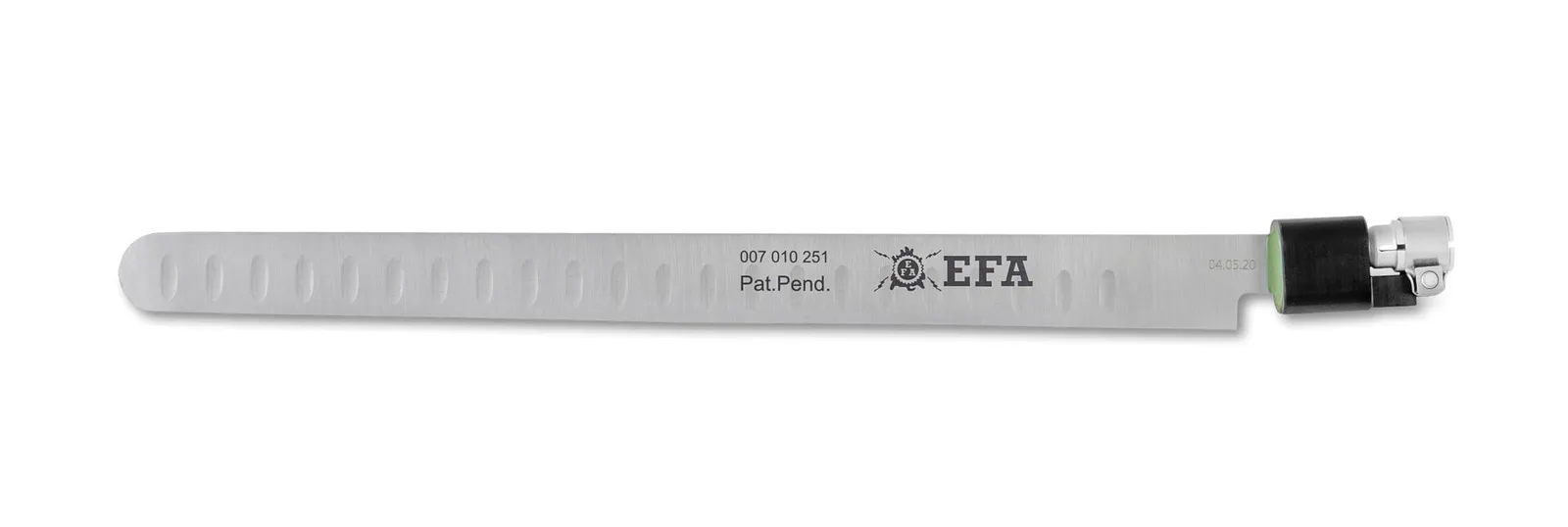 Cuțit drept EFA, 300 mm, cu tăiș alveolat, „cuțit pentru somon”