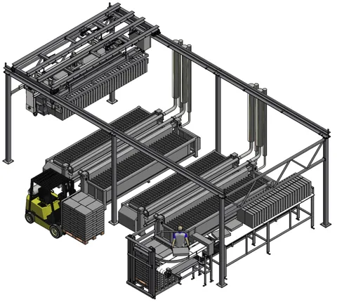 Linie semi-automată de încărcare și descărcare cu macara Crane loading & unloading 122-657838