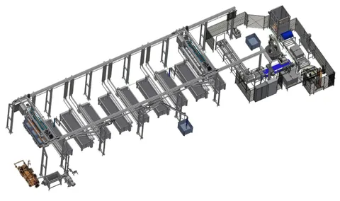 Linie semi-automată de încărcare cu macara și pompă Crane loading & Pump loading 122-659020