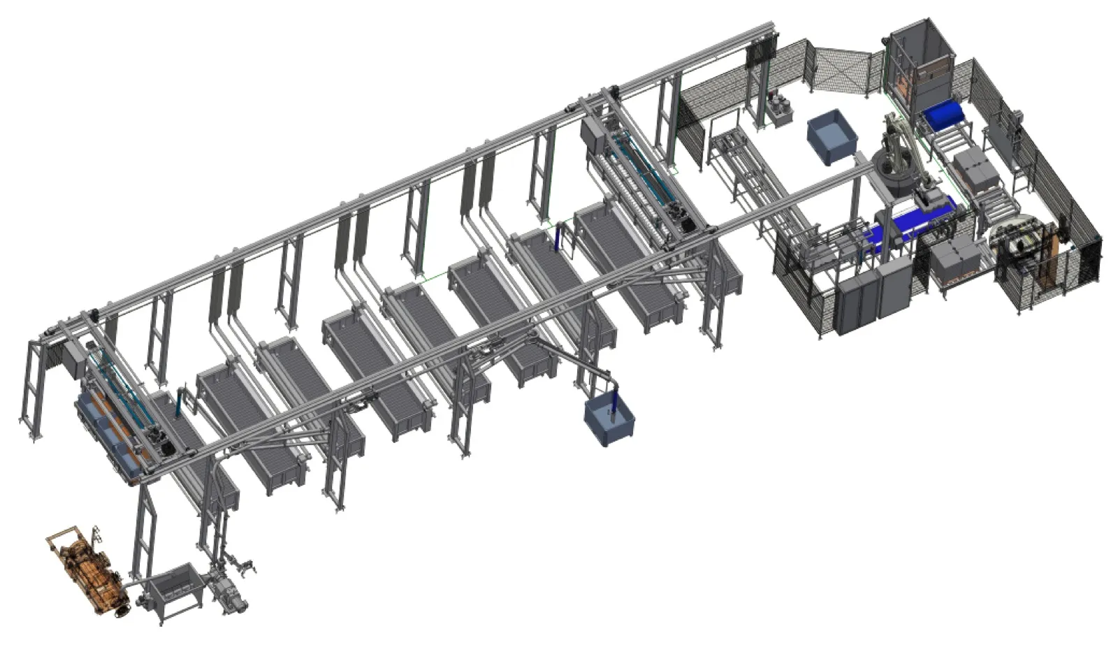 Linie semi-automată de încărcare cu macara și pompă Crane loading & Pump loading 122-659020